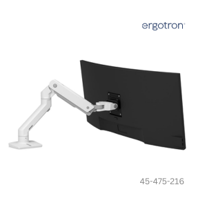 Ergotron HX Desk Monitor Arm - White - 45-475-216
