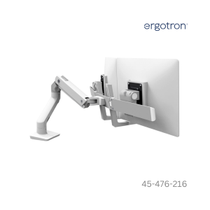 Ergotron HX Desk Dual Monitor Arm –White - 45-476-216