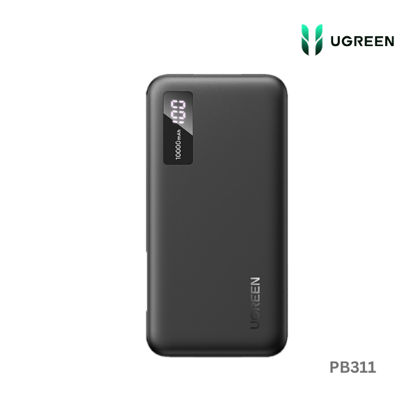 UGREEN 10000mAh PD-20W Two-way Fast Charging Power Bank Black PB311