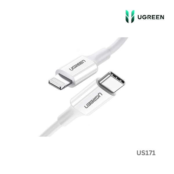 UGREEN USB-C to Lightning Cable M/M Nickel Plating ABS Shell 1.5m (White) US171