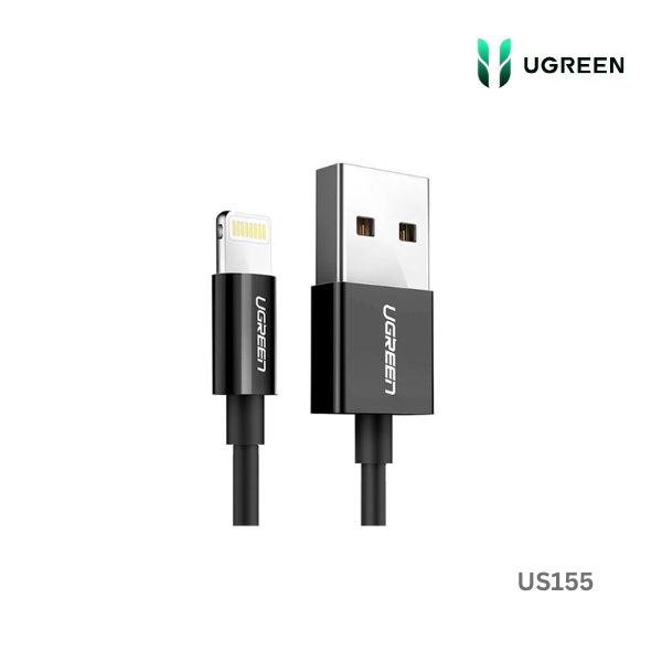UGREEN USB-A Male to Lightning Male Cable Nickel Plating ABS Shell 1m (Black)US288