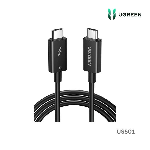 UGREEN USB-C to USB-C Thunderbolt 4 Cable 0.8m (Black)US501