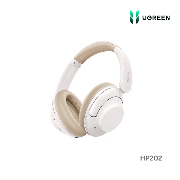 UGREEN HiTune Max5 Hybrid Active Noise-Cancelling Headphones White HP202