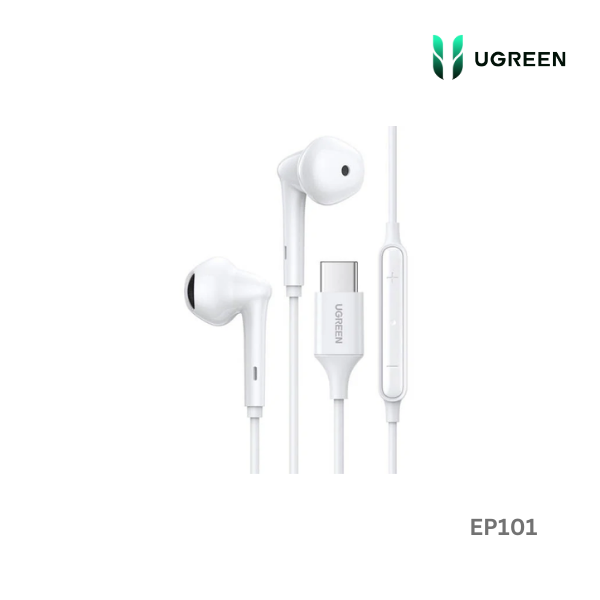 UGREEN Wired Earphones with Type-C Connector (White) EP101