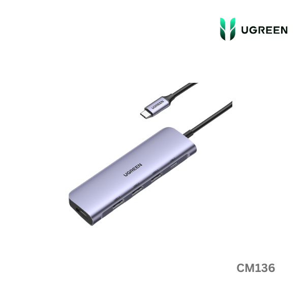UGREEN USB Type C to HDMI + USB 3.0*3 + PD Power Converter CM136