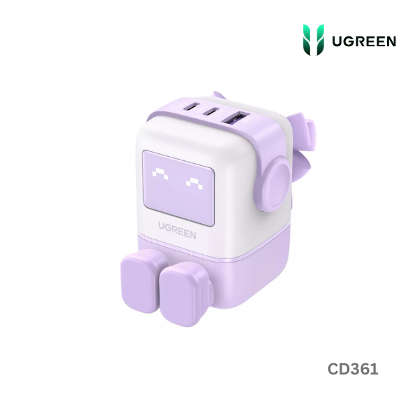 UGREEN Nexode RG 65W 3-Port GaN Fast Charger UK Purple 35292