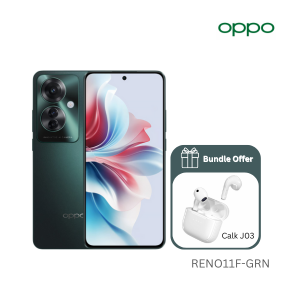 Oppo RENO11F 5G 6.7 8GB - 256GB Cam 64+8+2 - 32MP - Green With Free Calk Wireless Earbuds - J03 - White