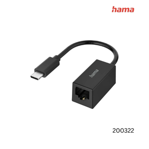 Hama Network Adapter USB-C Plug - LAN/Ethernet Socket Gigabit Ethernet | 200322