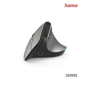 Hama ergonomic vertical mouse "EMW-700" rechargeable multi-device Anthracite | 182691