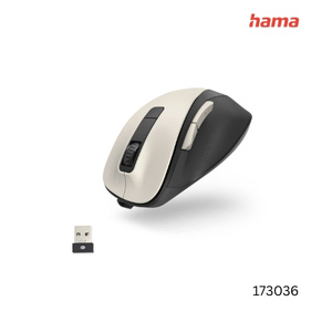 Hama Optical 6-button wireless mouse "MW-500 Recharge" battery ergonomic Cream White | 173036