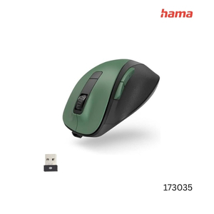 Hama Optical 6-button wireless mouse "MW-500 Recharge" rechargeable battery ergonomic Forest Green | 173035