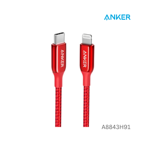 Anker PowerLine + III USB-C to Lightning (1.8m) -Red