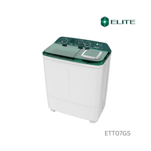 Elite Washer Tt 7Kg 15Min Wash Time 5Min Spin Time Lint Filter Green & Silver