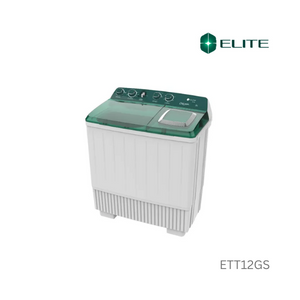 Elite Washer Tt 12Kg 15Min Wash Time 5Min Spin Time Lint Filter Green & Silver
