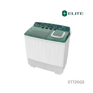 Elite Washer Tt 20Kg 15Min Wash Time 5Min Spin Time Lint Filter Caster Green & Silver