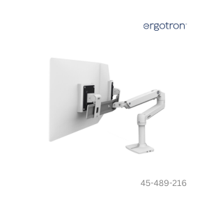 Ergotron LX Desk Dual Direct Arm - White - 45-489-216