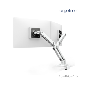 Ergotron MXV Desk Dual Monitor Arm - White - 45-496-216