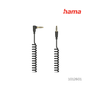 Hama 90° Flexi-Slim Spiral 3.5 mm Cable Plug - Plug, Stereo 1.5 m