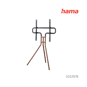 Hama Easel Design 75-inch TV Stand, 191 cm Variable Height, Walnut Wood Look 40Kg