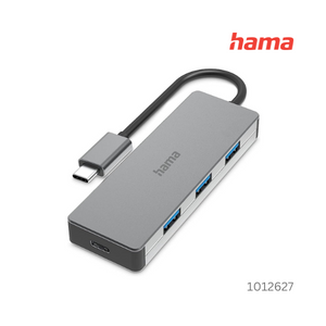 Hama 4-in-1 USB-C Hub, USB 3.2 Gen2, 10 Gbit/s - Grey