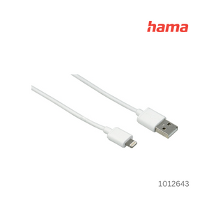 Hama USB-A to Lightning Charging-Data Cable 1 m - White