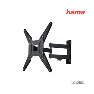Hama FULLMOTION TV Wall Bracket, 1 Star ,165cm (65"), 2 arms 25Kg- Black
