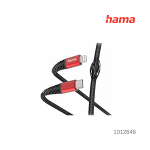 Hama Type-C to Lightning Fast Charging-Data Cable 1.5 m - Black-Red