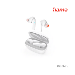 Hama Passion Clear TWS Bluetooth Earbuds, ANC - White