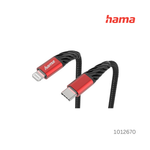 Hama Type-A to Lightning Charging-Data Cable 1.5 m - Black-Red