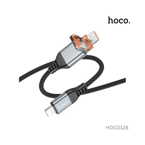 Hoco Viking 2 in 1 Charging Data Cable USB/Type-C To iPhone U128