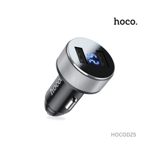 Hoco Dual Port Digital Display Car Charger - DZ5