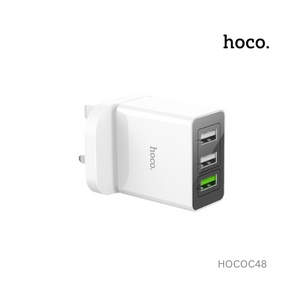 Hoco Breakthrough Qc3.0 Three Ports Uk Charger - C48