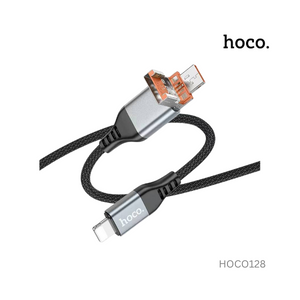 Hoco Viking 2-In-1 Charging Data Cable USB/Type-C To iPhone - U128