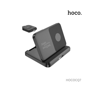 Hoco Pass Folding 3 In 1 Wireless Fast Charger i-Watch + Sam - CQ7