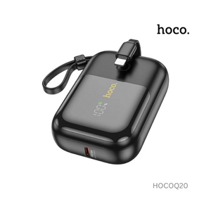 Hoco Fountain 22.5W + PD20W Fully Compatible Power Bank With Digital Display And Cable 10000Mah - Q20