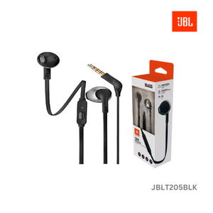 JBL Tune 205 Wired Headphones - Black