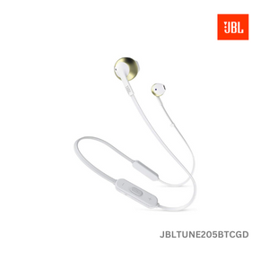 JBL Tune 205BT Wireless Earbud Headphones Champagne - Gold
