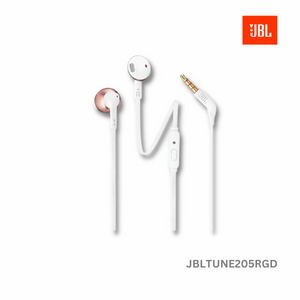 JBL Tune 205 Wired Headphones - Rose Gold