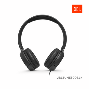 JBL Tune 500 Wired On-Ear Headphones - Black