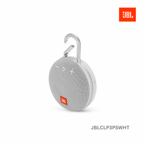 JBL Clip 3 Portable Bluetooth Ipx7 Waterproof Portable Speakers - White