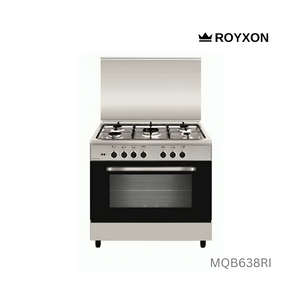Royxon Gas Cooker Free Standing 90X60 5 Burners Cast Iron Pan Supports