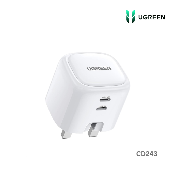 UGREEN USB-C Fast Charger 40W UK -folding foot CD243