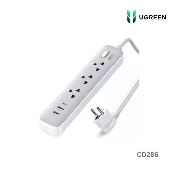 UGREEN 30W 3 AC Power Strip with Master Switch (2A1C)CD286