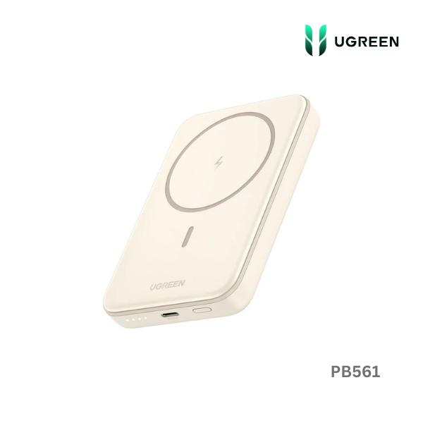 UGREEN 10000mAh PD-20W Magnetic Wireless15W Power Bank Beige PB561