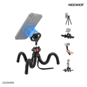 Neewer Flexible Tripod with Mini Ball Head and Magnetic Phone Holder