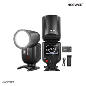 Neewer Z2-S TTL Round Head Flash Speedlite with 3000mAh Battery and Diffuser
