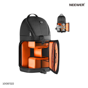 Neewer Multi-Function Camera Backpack with Orange Interior