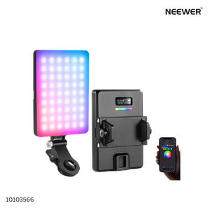 Neewer VL67C App-Controlled RGB LED Video Light with Phone Clip