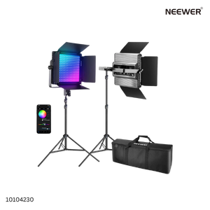 Neewer 2-Pack RGB1200 60W APP LED Light Kit with Stands & Bag EU