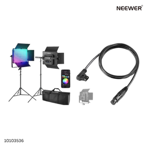 Neewer 2-Pack PL60C RGB LED Video Light Kit with Stands & Bag EU